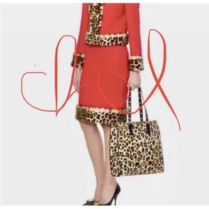 Moschino Leopard Print Tote